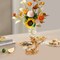2-Tier Decorative Fruit Bowl, Gold Resin Serving Bowl – French Style Countertop Organizer
